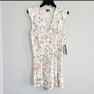 Lily Rose White Floral Romper M NWT